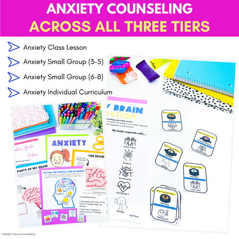 Anxiety 3 Tier Curriculum-Comprehensive Research-Based School Counseling Program